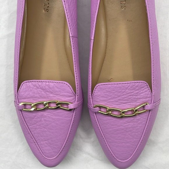 NWOB. Talbots 9M Francesca Chainlink Driving Moccasins - Pebbled Leather. - Picture 6 of 12